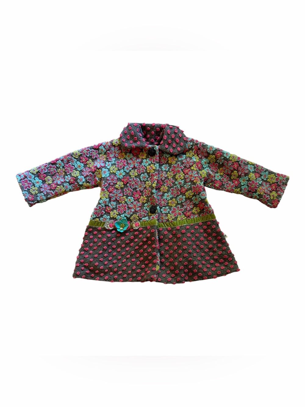 Corky & Company Floral/Polka dot Coat Style# 1452 Size 6
